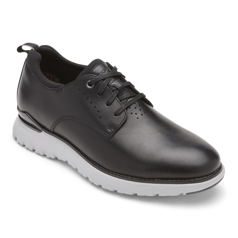 ロック ポート ビジネス シューズ メンズ 黒 - Total Motion Sport Plain Toe - IPL945381